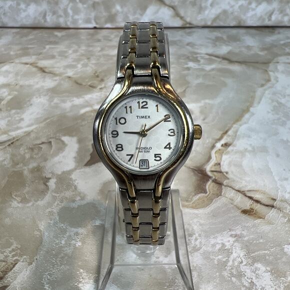 Timex Two Tone Indiglo Analog Ladies Women's Watch FOR PARTS - UNTESTED - AS IS - Picture 1 of 13